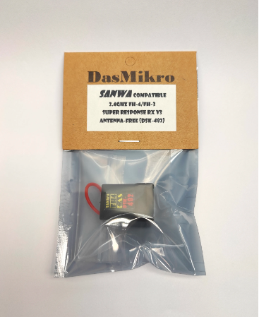 DASMIKRO SANWA SUPER RESPONSE FREE ANTENNA 4CH RECEIVER V3 FH-4 FH-3 FOR RC RACING DSK-482N - Image 6