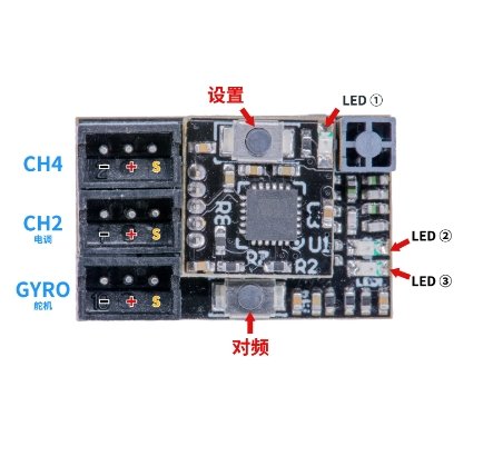 DASMIKRO FUTABA F-4G NANO 4CH TOWER ANTENNA GYRO RECEIVER DSK-407B - Image 5